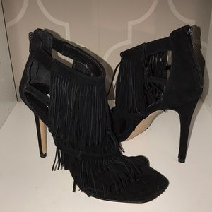 Steve Madden ;; FRINGLY - black suede